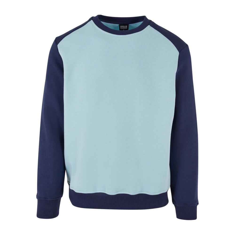 Urban Classics - 2-Tone Fake Raglan ocean blue/darkblue Rundhalspullover - Blau